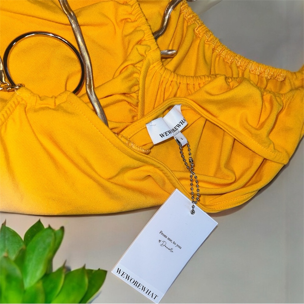 WeWoreWhat One-Shoulder Cutout Maxi Dress in Yellow - Picture 13 of 13